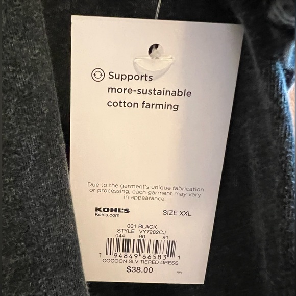 NWT Retro Style Acid Washed Puff Sleeve Dress - Picture 5 of 7